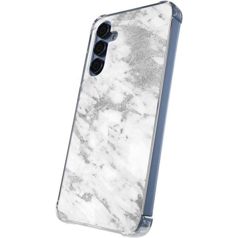 Silver Marble Galaxy A55 5G Clear Case