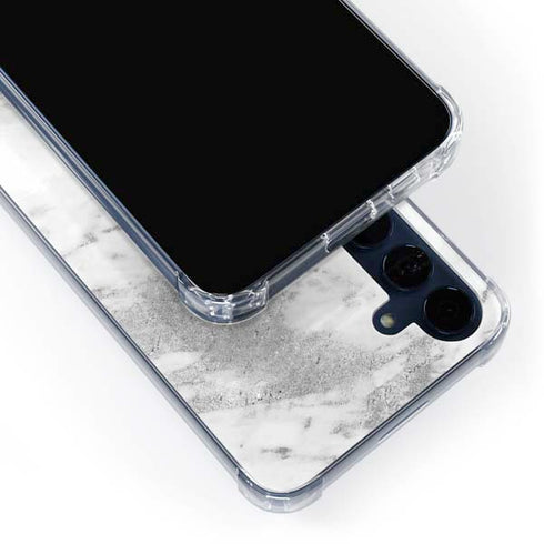 Silver Marble Galaxy A55 5G Clear Case