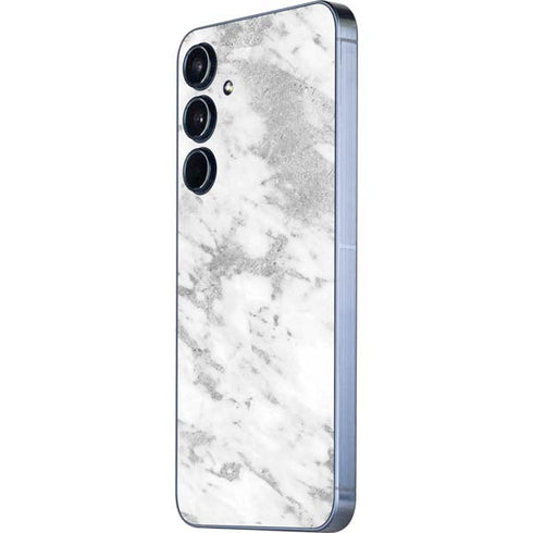 Silver Marble Galaxy A55 5G Skin