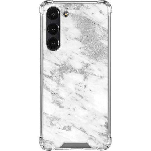 Silver Marble Galaxy S24 FE Clear Case