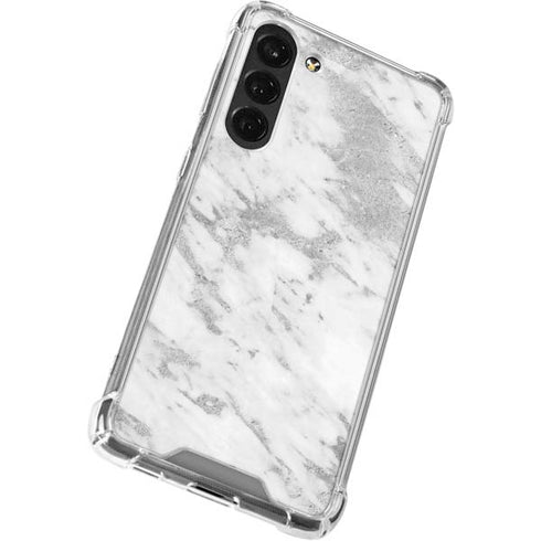 Silver Marble Galaxy S24 FE Clear Case