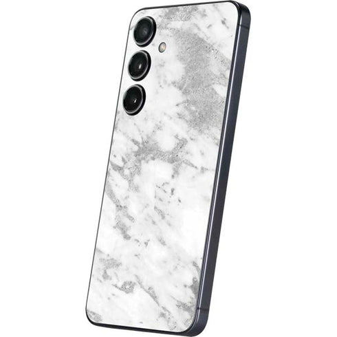 Silver Marble Galaxy S25 Plus Skin