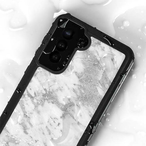 Silver Marble Galaxy S24 Plus Waterproof Case