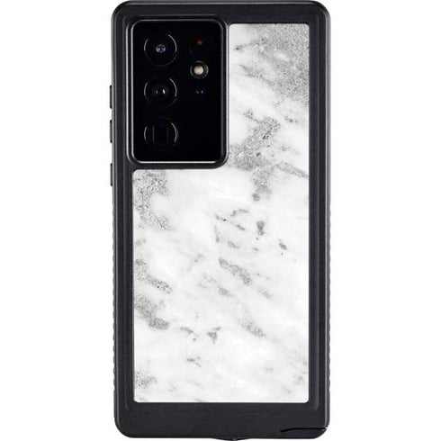 Silver Marble Galaxy S24 Ultra Waterproof Case
