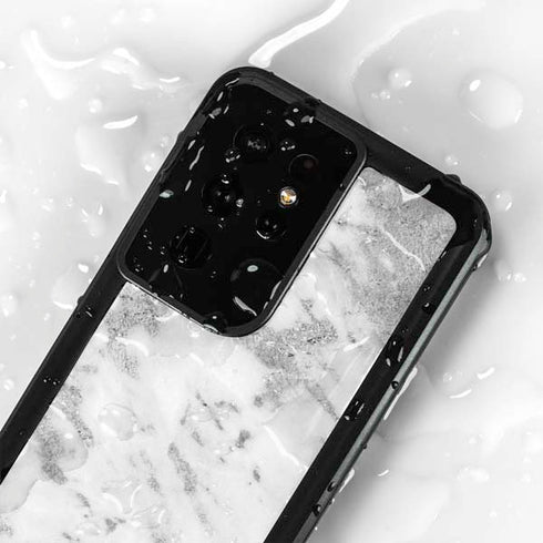 Silver Marble Galaxy S24 Ultra Waterproof Case