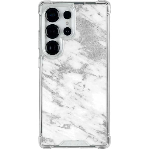 Silver Marble Galaxy S25 Ultra Clear Case