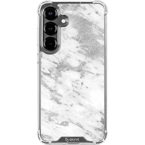 Silver Marble Galaxy S26 Clear Case