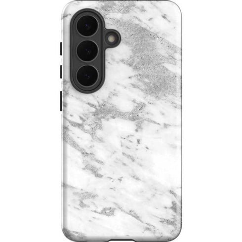 Silver Marble Galaxy S26 Impact Case