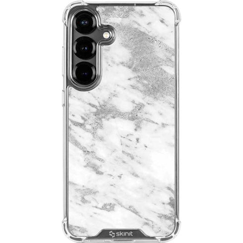Silver Marble Galaxy S26 Plus Clear Case