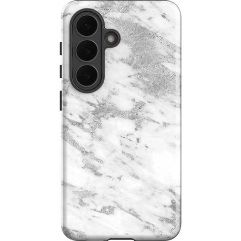Silver Marble Galaxy S26 Plus Impact Case