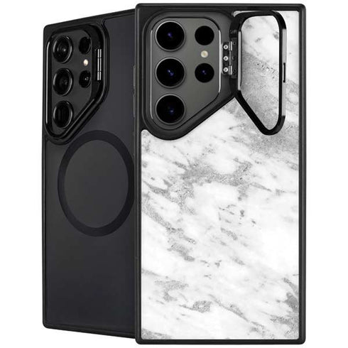 Silver Marble Galaxy S26 Ultra Kickstand Case