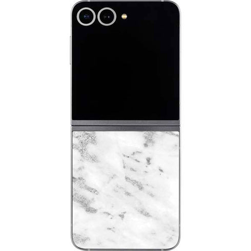 Silver Marble Galaxy Z Flip6 Skin