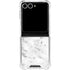 Silver Marble Galaxy Z Flip7 Clear Case