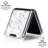 Silver Marble Galaxy Z Flip7 Clear Case