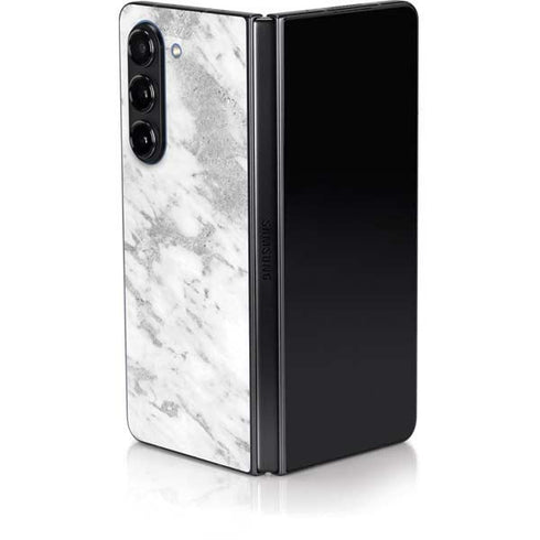 Silver Marble Galaxy Z Fold5 5G Skin