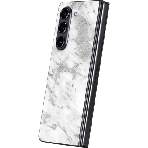 Silver Marble Galaxy Z Fold5 5G Skin