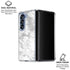 Silver Marble Galaxy Z Fold7 Clear Case