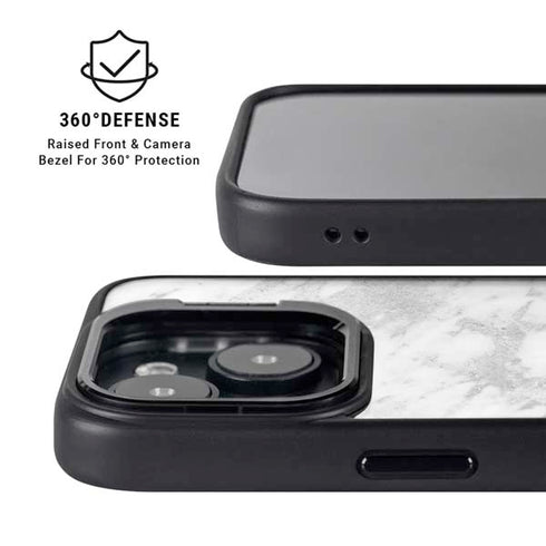 Silver Marble iPhone 13 Kickstand Case