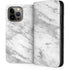 Silver Marble iPhone 13 Pro Max Folio Case