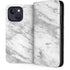 Silver Marble iPhone 14 Plus Folio Case