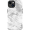 Silver Marble iPhone 15 Impact Case