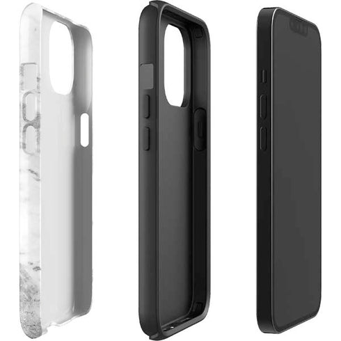 Silver Marble iPhone 15 Impact Case