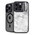 Silver Marble iPhone 15 Pro Kickstand Case