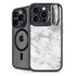 Silver Marble iPhone 15 Pro Max Kickstand Case