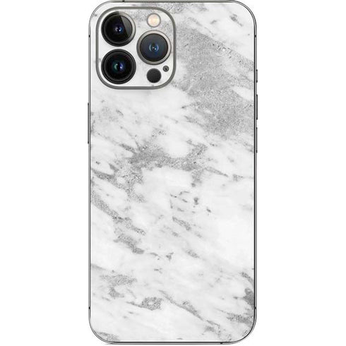 Silver Marble iPhone 15 Pro Max Skin