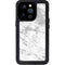Silver Marble iPhone 15 Pro Waterproof Case
