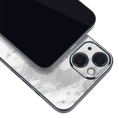 Silver Marble iPhone 15 Skin