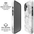 Silver Marble iPhone 16 Magsafe Impact Case