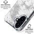 Silver Marble iPhone 16 Plus Clear Case