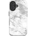 Silver Marble iPhone 16 Plus Impact Case