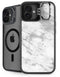 Silver Marble iPhone 16 Plus Kickstand Case