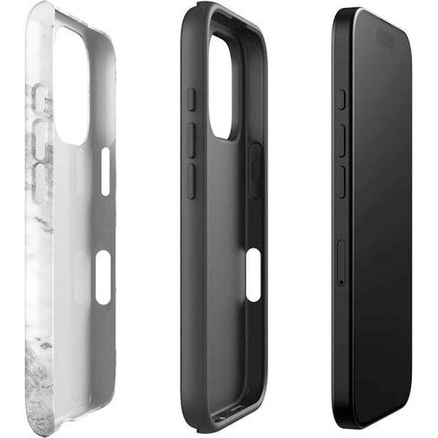 Silver Marble iPhone 16 Pro Impact Case