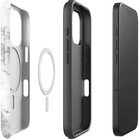 Silver Marble iPhone 16 Pro Magsafe Impact Case