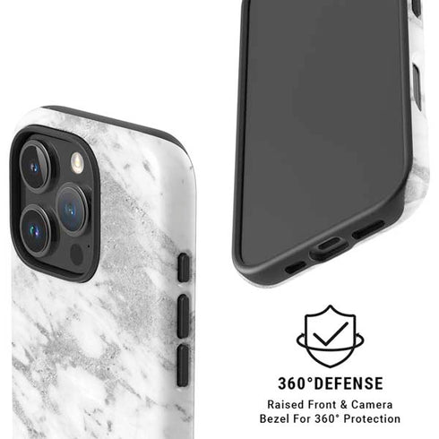 Silver Marble iPhone 16 Pro Magsafe Impact Case