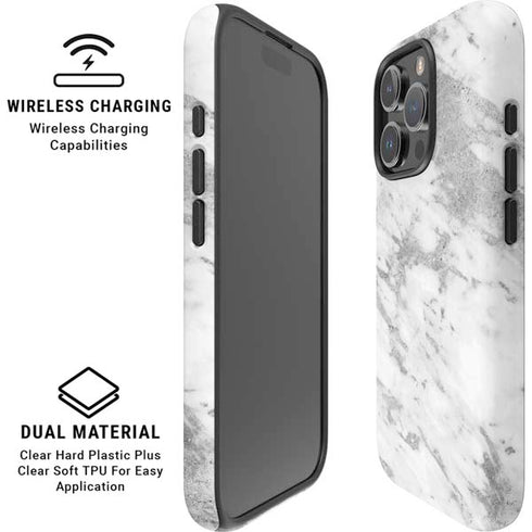 Silver Marble iPhone 16 Pro Max Magsafe Impact Case