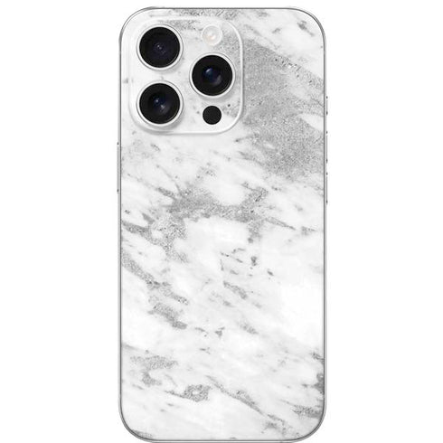 Silver Marble iPhone 16 Pro Skin