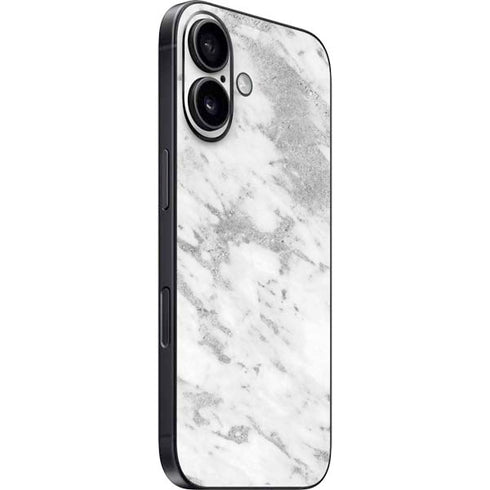 Silver Marble iPhone 16 Skin