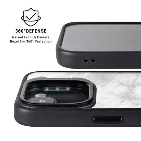 Silver Marble iPhone 16e Kickstand Case
