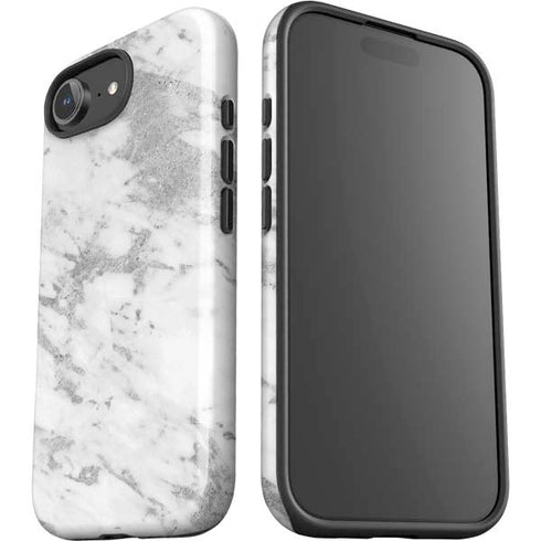 Silver Marble iPhone 16e Impact Case