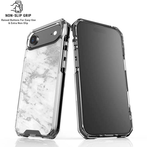 Silver Marble iPhone 17 Air Clear Case