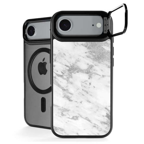 Silver Marble iPhone 17 Air Kickstand Case