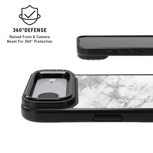 Silver Marble iPhone 17 Air Kickstand Case