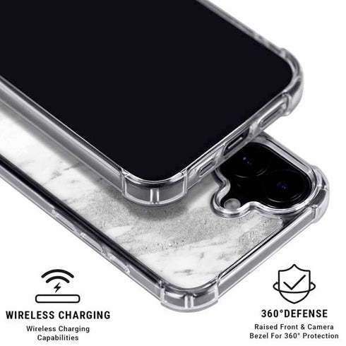 Silver Marble iPhone 17 Clear Case