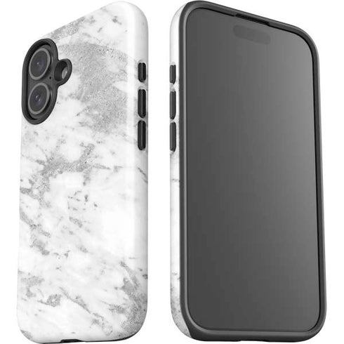 Silver Marble iPhone 17 Impact Case
