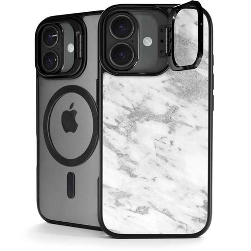 Silver Marble iPhone 17 Kickstand Case