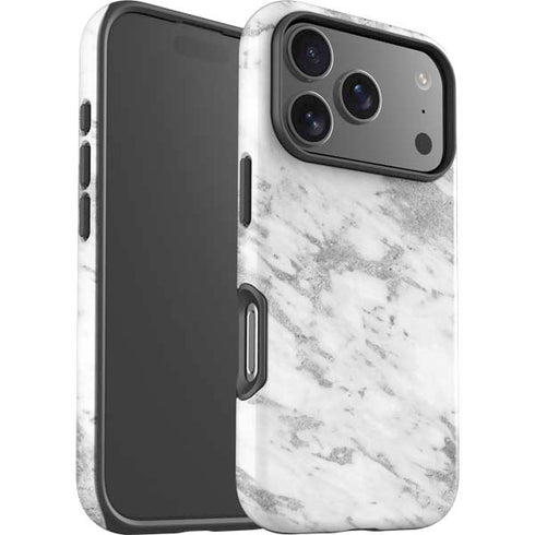 Silver Marble iPhone 17 Pro Impact Case